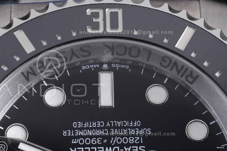 SS 904L and Sea-Dweller C+F Case Bracelet Edition 126660 1:1 Ceramic Black VR3235 Best 0206